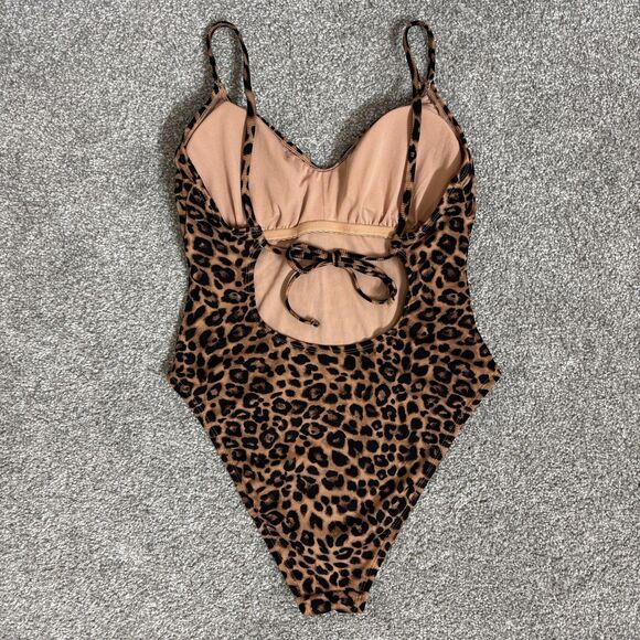 Wild Fable Swimsuit Womens Medium One Piece Leopard Animal Print Sexy Summer - Picture 2 of 10